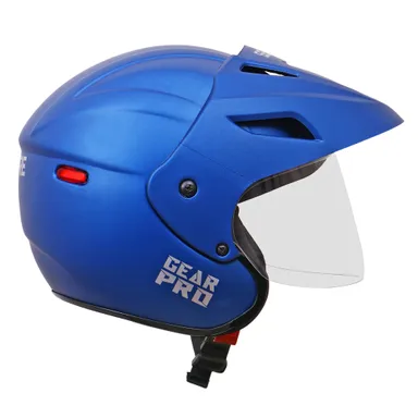 Paras Open Face Flip Up Sun Shield Motorbike | Scooty Helmet For Men Women Girls Boys Motorbike Helmet | Blue thumbnail 1