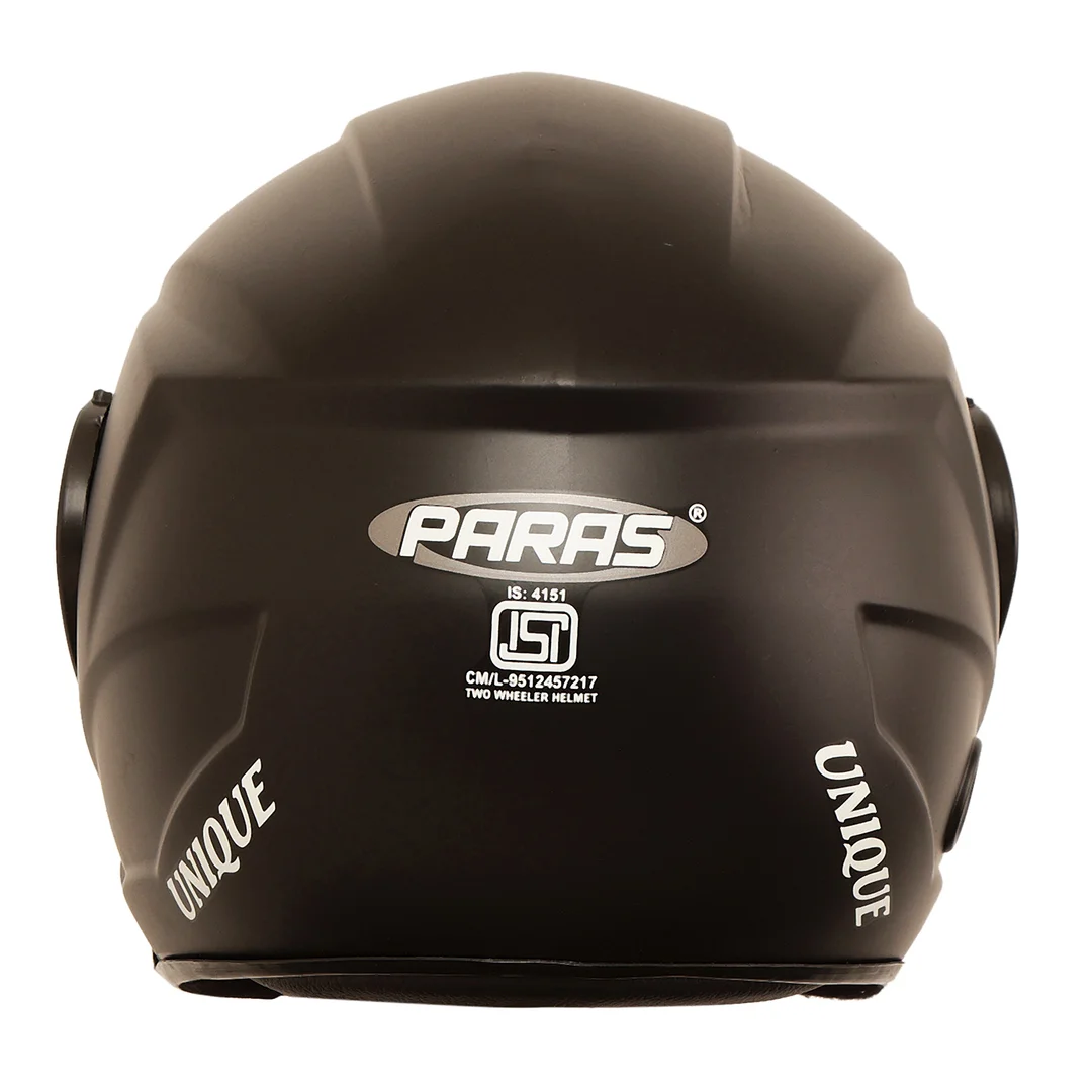Paras Open Face Safe Riding | Motorbike Scooty Helmet For Men Women Girls Boys Motorbike Helmet Black image 6