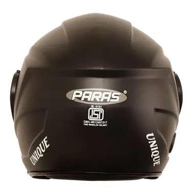 Paras Open Face Safe Riding | Motorbike Scooty Helmet For Men Women Girls Boys Motorbike Helmet  Black  thumbnail 5