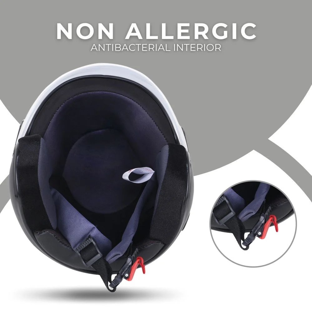 Paras Open Face Safe Riding | Motorbike Scooty Helmet For Men Women Girls Boys Motorbike Helmet Black image 5
