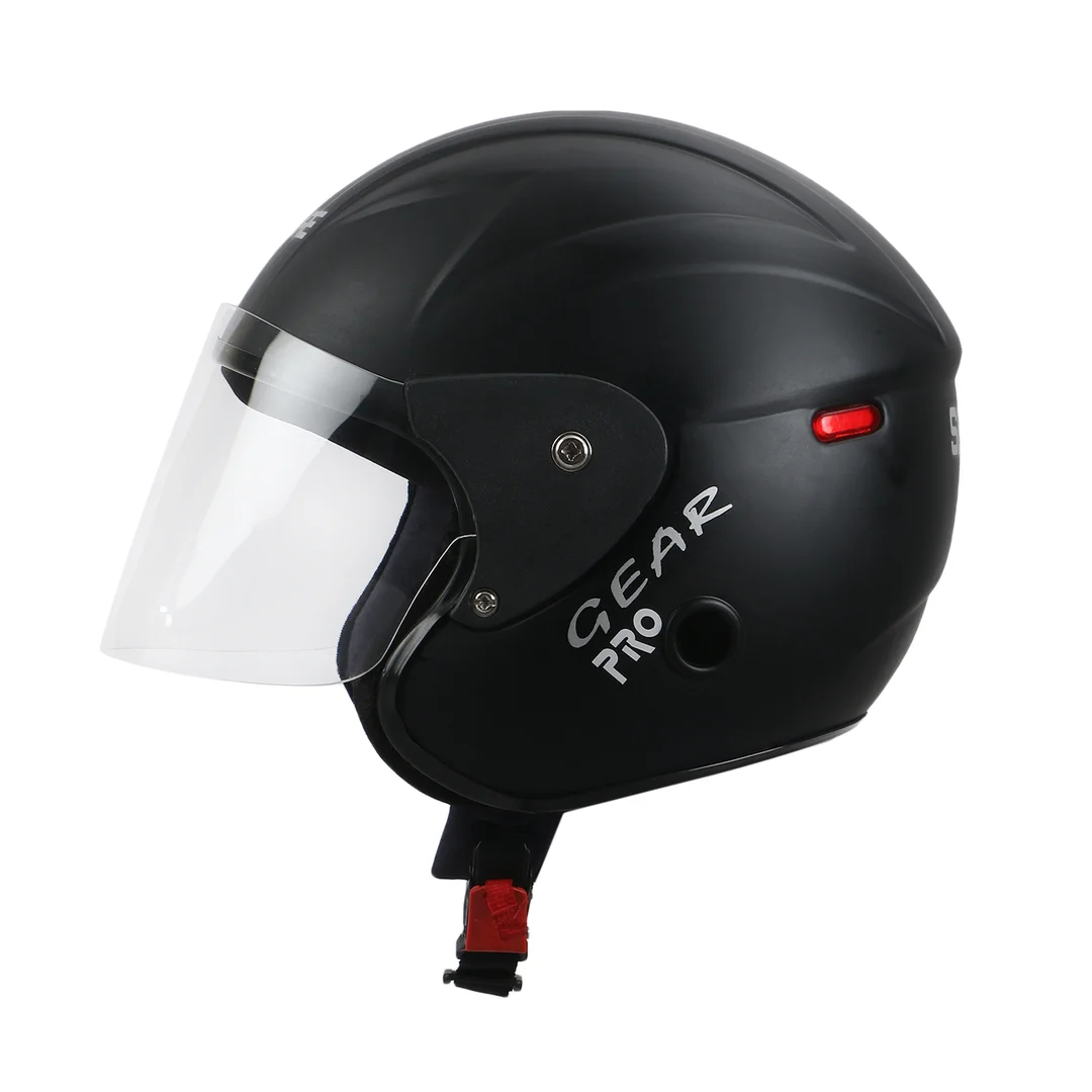 Paras Open Face Safe Riding | Motorbike Scooty Helmet For Men Women Girls Boys Motorbike Helmet Black image 1