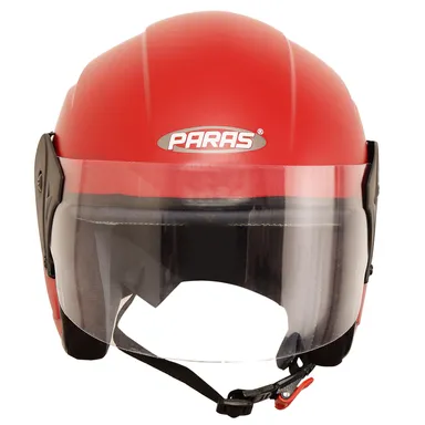 Open Face ISI Certified Scooty Helmet Red | Lightweight Polycarbonate | Unisex Rider thumbnail 1