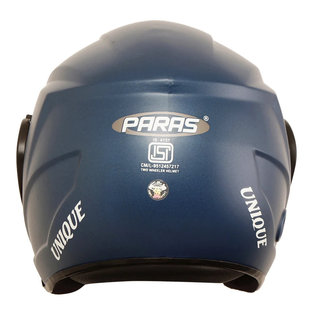 Open Face Helmet | Safe Riding Scooty Helmet | Blue Unisex ABS Shell image 6