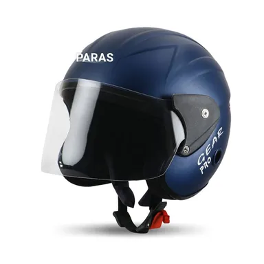 Open Face Helmet | Safe Riding Scooty Helmet | Blue Unisex ABS Shell thumbnail 2