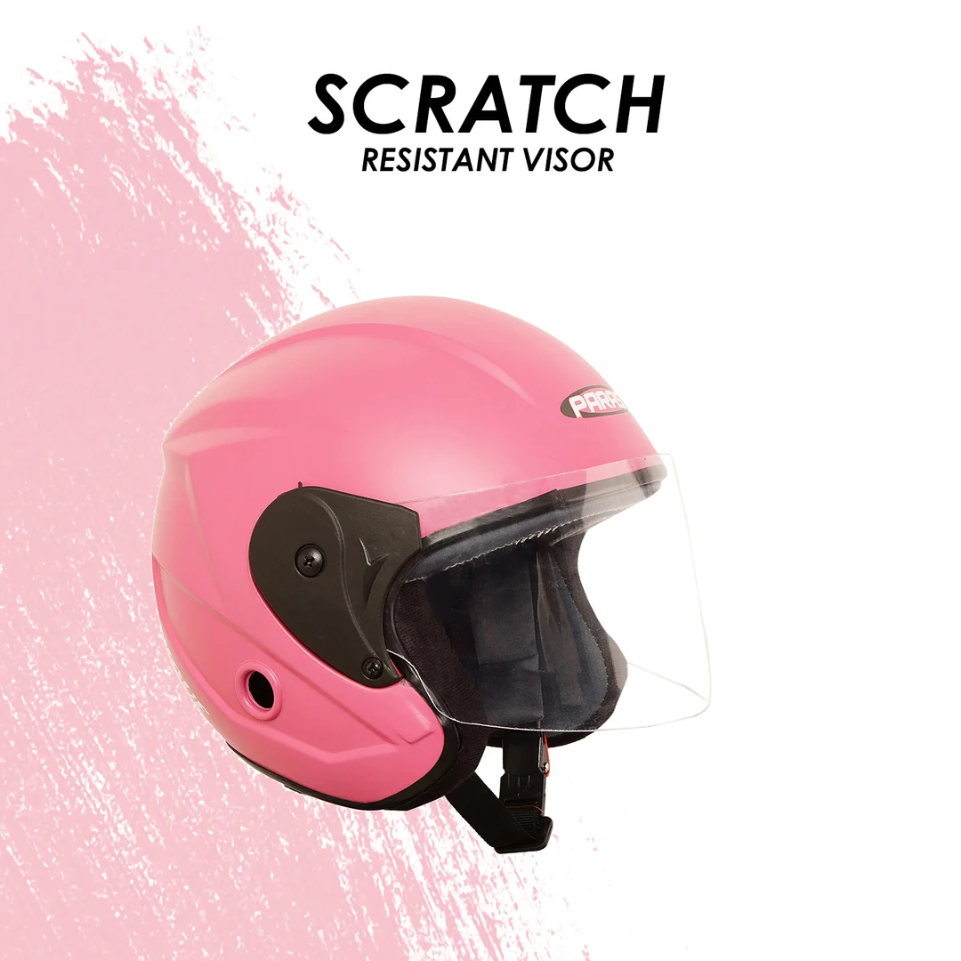  Open Face Motorbike Helmet | Safe Riding Scooty Helmet | Matt Pink | For Men Women Girls Boys image 2