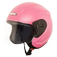  Open Face Motorbike Helmet | Safe Riding Scooty Helmet | Matt Pink | For Men Women Girls Boys thumbnail 0