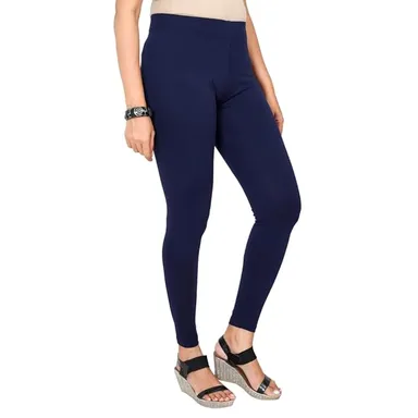 Soft Ankle Fit Leggings Navy Blue | Stretchy Comfortable Leggings | Women’s Casual & Activewear thumbnail 1
