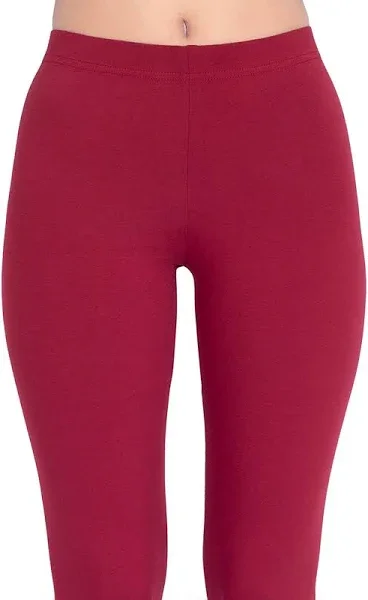 Soft Ankle Fit Leggings Maroon | Stretchy Comfortable Leggings | Women’s Casual & Activewear image 3