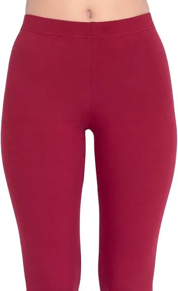 Soft Ankle Fit Leggings Maroon | Stretchy Comfortable Leggings | Women’s Casual & Activewear thumbnail 2