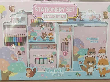 Stand By Me Stationery Gift Set Kit | All-in-One School Stationery Set for Kids | Mix Design |Birthday Return Gift|  Boys & Girls | 8001 thumbnail 1