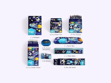 Stand By Me Stationery Gift Set Kit | All-in-One School Stationery Set for Kids | Mix Design |Birthday Return Gift|  Boys & Girls | 8001 thumbnail 2