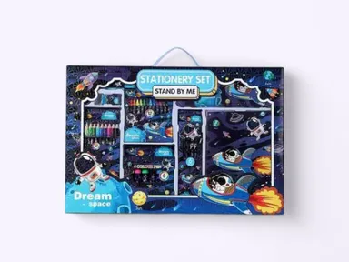 Stand By Me Stationery Gift Set Kit | All-in-One School Stationery Set for Kids | Mix Design |Birthday Return Gift|  Boys & Girls | 8001