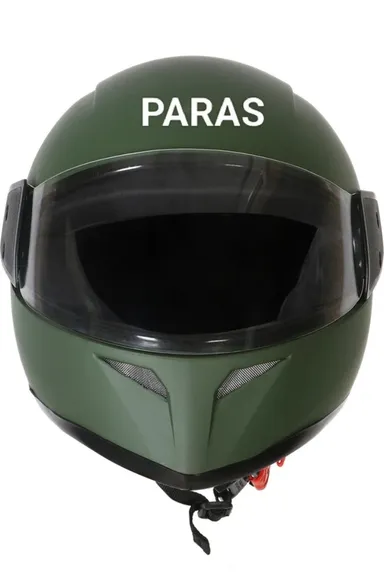 Premium Battle Green Full Face Motorbike Helmet | Scotty Helmet for Men Women Boys Girls | Lightweight Safety Certified thumbnail 2