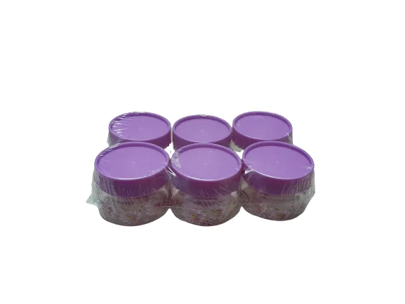 Easy Jar 50ml Pink Storage Jar Set of 6 | Food Grade Plastic| Small Mini Spice & Cosmetic Use image 2