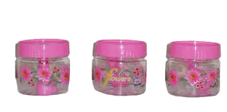 Easy Jar 50ml Pink Storage Jar Set of 6 | Food Grade Plastic| Small Mini Spice & Cosmetic Use image 1
