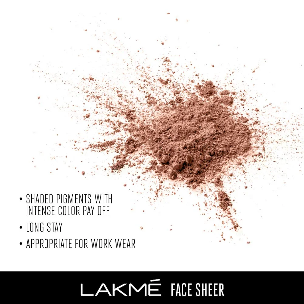 Lakme Sheer Blusher & Highlighter | Sun Kissed shimmer illuminating powder 4 g lightweight glow image 5