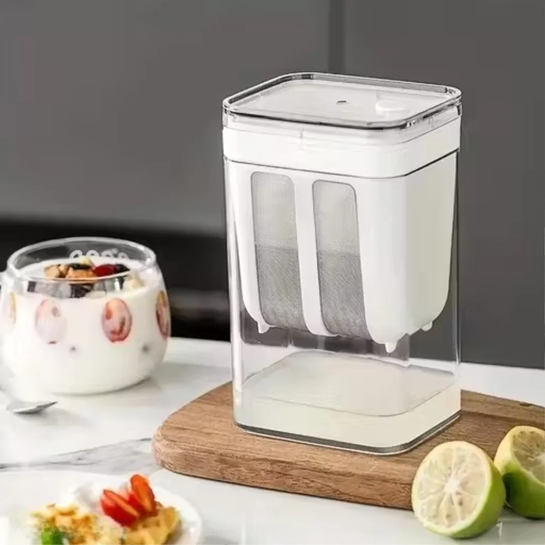 Multi-Purpose Plastic Strainer with Fine Mesh & Lid | Homemade Kefir Strainer | Durable Kitchen Strainer image 4