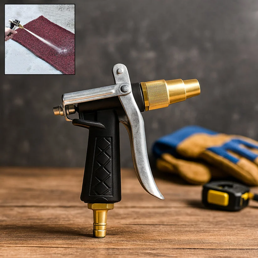 Durable Gold Color Trigger Hose Nozzle| Water Spray Lever| Heavy-Duty Garden Tool image 1