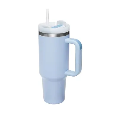 Stainless Steel Vacuum Insulated Tumbler with Handle | Leakproof Travel Mug for Coffee| Iced Tea | Best Large Capacity Cup for Outdoor Use