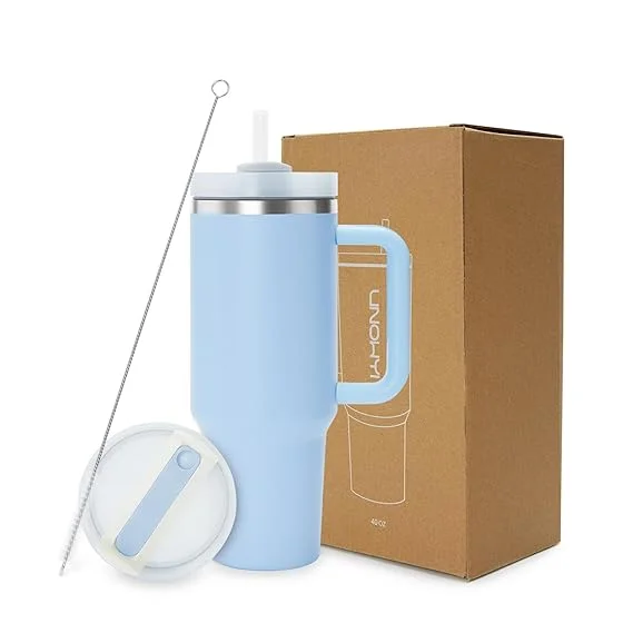 Stainless Steel Vacuum Insulated Tumbler with Handle | Leakproof Travel Mug for Coffee| Iced Tea | Best Large Capacity Cup for Outdoor Use image 7