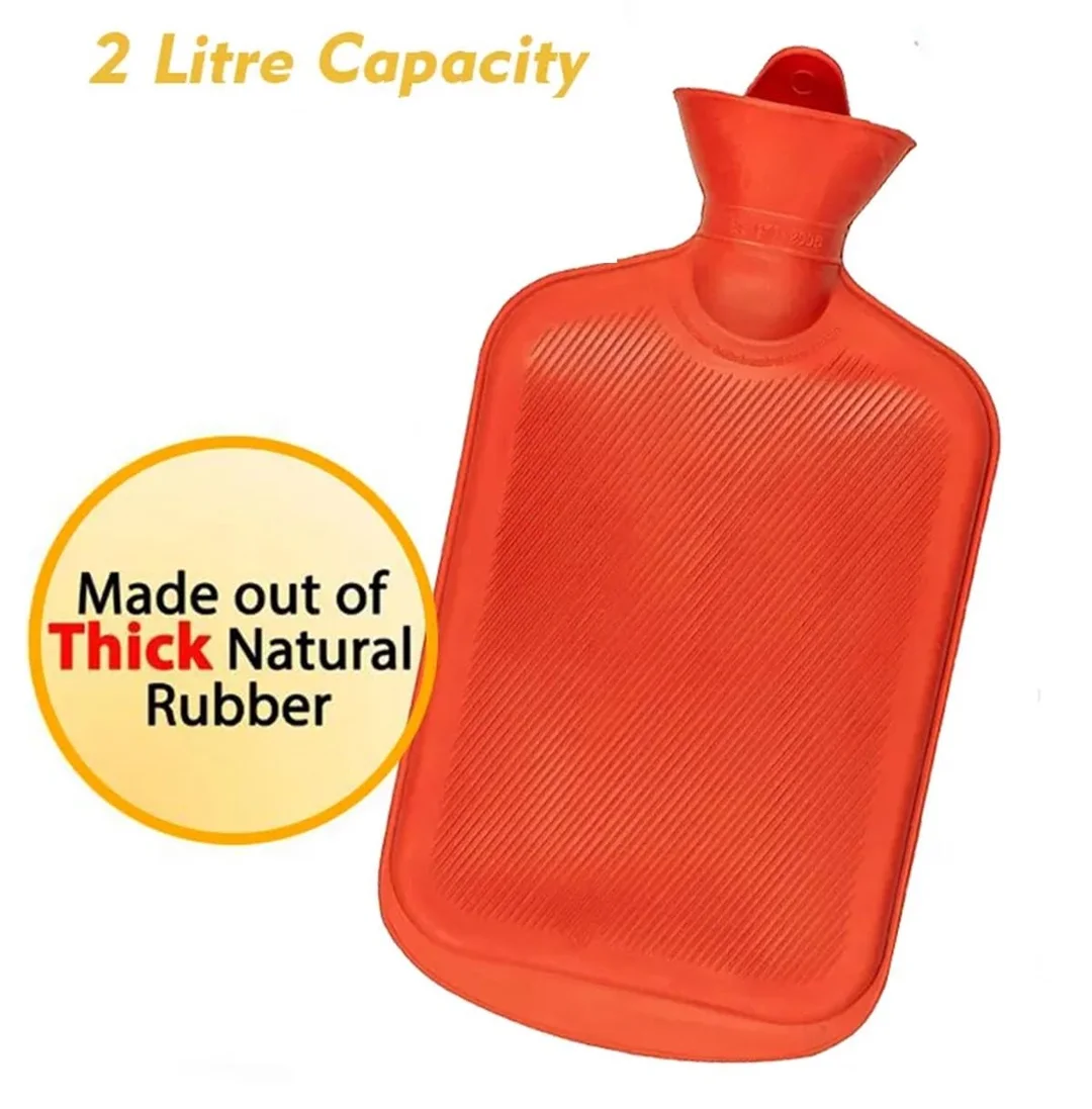 Hot Water Bag 2L | Leak Proof Non-Electrical Hot Water Bottle | Back Pain, Menstrual & Body Ache Relief image 2