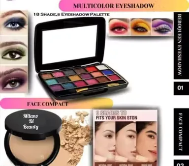 Milan'o di Beauty Full Makeup Kit Multicolor Combo Set for Girls & Women | Starter All‑in‑One Face Collection thumbnail 1