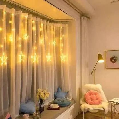 BrightGlow Yellow Star LED Light String | Energy Saving Decorative Lights for Festivals and Parties image 3