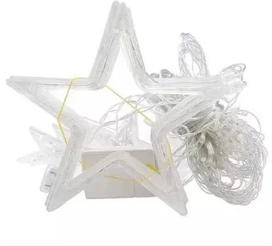 BrightGlow Yellow Star LED Light String | Energy Saving Decorative Lights for Festivals and Parties thumbnail 1