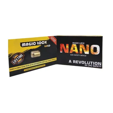 Magic Lock Gas Safety Device Nano Technology Automatic LPG Gas Leak Detector with Auto Shut Off ISI Compatible Cylinder Safety Lock for Home Kitchen Protection India thumbnail 0