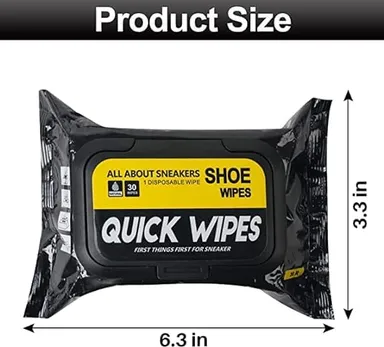 Shoe Wipes| Sneaker Cleaner Wipes| Portable Shoe Cleaning Wipes (80 Pcs) |Instant Stain Remover for Sneakers thumbnail 1