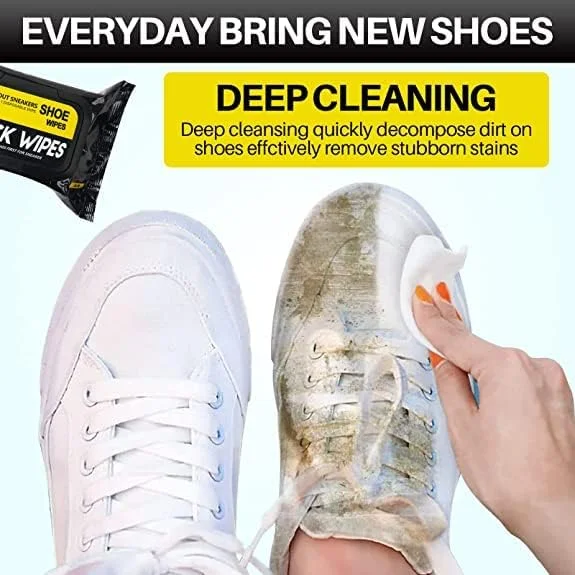 Shoe Wipes| Sneaker Cleaner Wipes| Portable Shoe Cleaning Wipes (80 Pcs) |Instant Stain Remover for Sneakers image 5