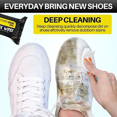 Shoe Wipes| Sneaker Cleaner Wipes| Portable Shoe Cleaning Wipes (80 Pcs) |Instant Stain Remover for Sneakers thumbnail 4
