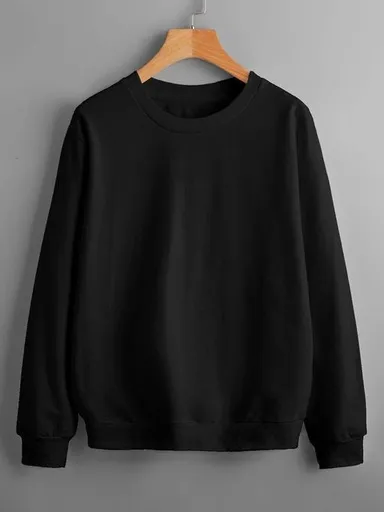 Black Fleece Men’s Sweatshirt | Winter Essential | Premium Fleece | Size M | Warm & Comfortable | Ideal for Cold Weather