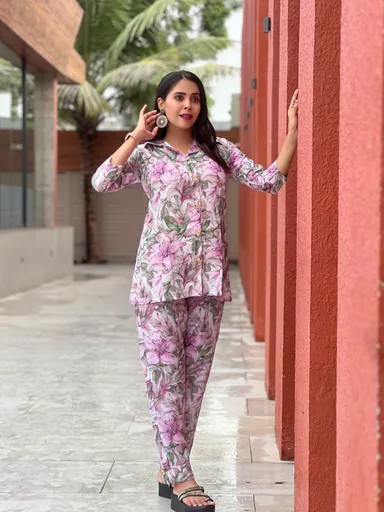 Women’s Daily Wear Co‑Ord Set L Size Cotton Lightweight Casual Matching Outfit