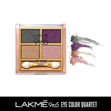 Lakmé 9 To 5 Eye Color Quartet Silk Route Long-Lasting  7g |  Professional 4-in-1 Eye Shadow Palette for All-Day Wear thumbnail 1