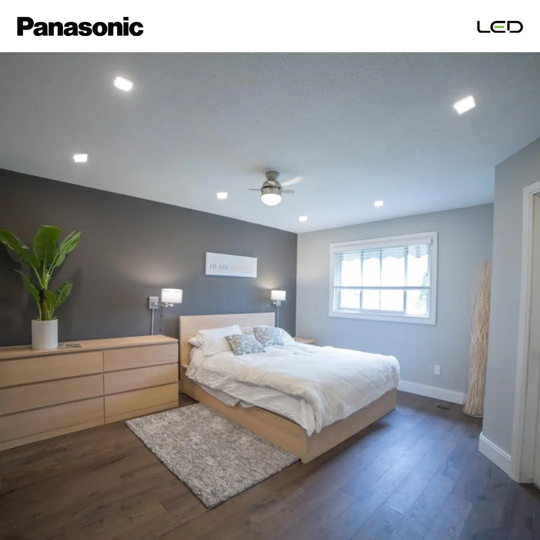 Panasonic 10W LED Downlight | Tri-Colour Adjustable Square Surface Light | Energy Efficient Ceiling Light for Home | Cool| Warm & Natural White image 5