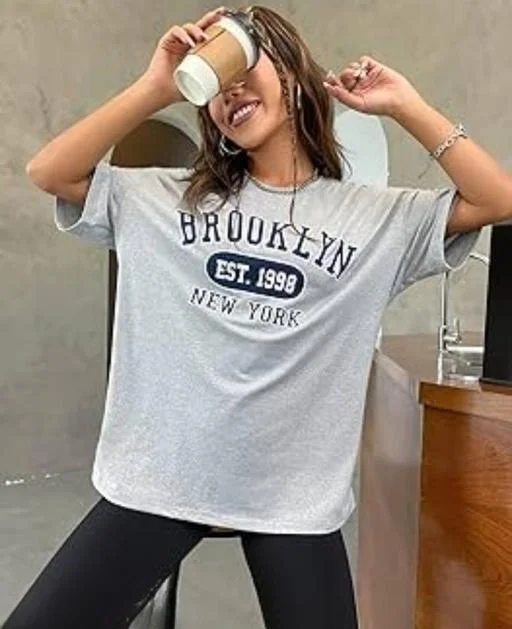 LuxeWear Printed Cotton Women’s T-Shirt | M Size | Stylish Casual Top | Comfortable Cotton Shirt for Women image 3