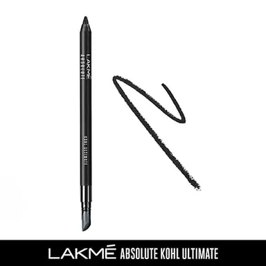 Lakmé Absolute Ultimate Opaque Kohl Kajal Pencil | Black Water-Resistant Smudge-Proof |1.2 G | Ideal for Sensitive Eyes| Daily Use thumbnail 1