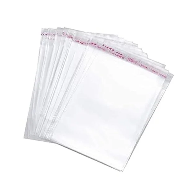 Transparent Plastic Poly Bag |10x16 Inch | 100 Pcs Self Adhesive Clear Packaging Pouch for Garments Clothes Sarees T-Shirts Jeans image 1