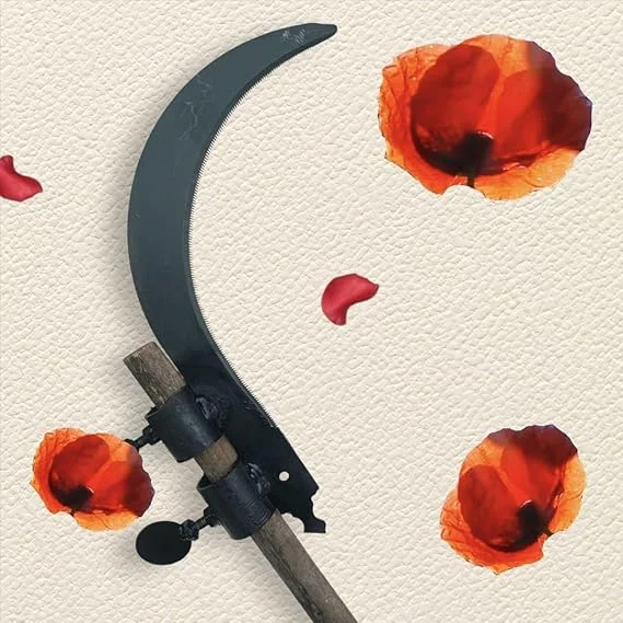 Grass Sickle Cutter Head | Razor-Sharp Durable Blade | Adjustable Handle | Traditional Garden Cutter Tool | Black Metal Blade image 2