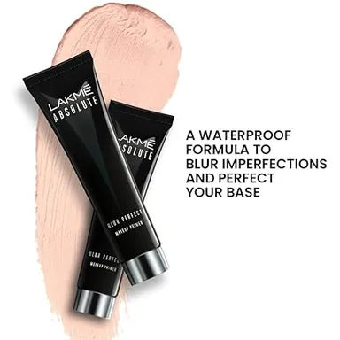 Lakme Absolute Blur Perfect Matte Face Primer | Poreless & Long-Lasting Makeup Base | Waterproof & Brightening | 30 ml thumbnail 1
