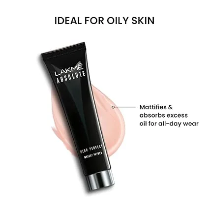 Lakme Absolute Blur Perfect Matte Face Primer | Poreless & Long-Lasting Makeup Base | Waterproof & Brightening | 30 ml image 5