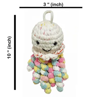 Crochet Jellyfish Toy | Handmade Plush Toys for Infants |Toddlers and Babies | Cute Soft Crochet Baby Gift thumbnail 4
