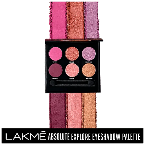 Lakme | Absolute Explore Eyeshadow Palette Purple Haze | 6 Shimmer Shades, Velvety Finish | 10 g image 1
