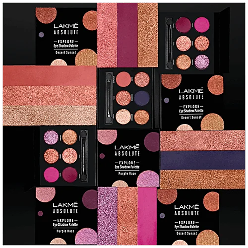 Lakme | Absolute Explore Eyeshadow Palette Purple Haze | 6 Shimmer Shades, Velvety Finish | 10 g image 4