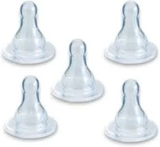 Infant Nipple | Silicone Baby Bottle Nipple Pack of 5| BPA Free| Replacement Feeding Teat for Newborns image 1