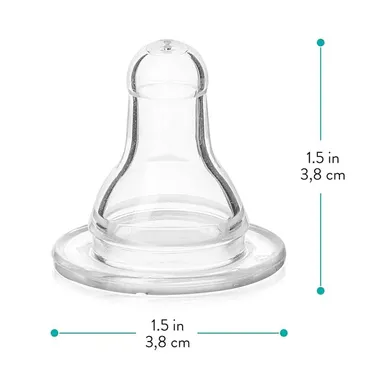 Infant Nipple | Silicone Baby Bottle Nipple Pack of 5| BPA Free| Replacement Feeding Teat for Newborns  thumbnail 1