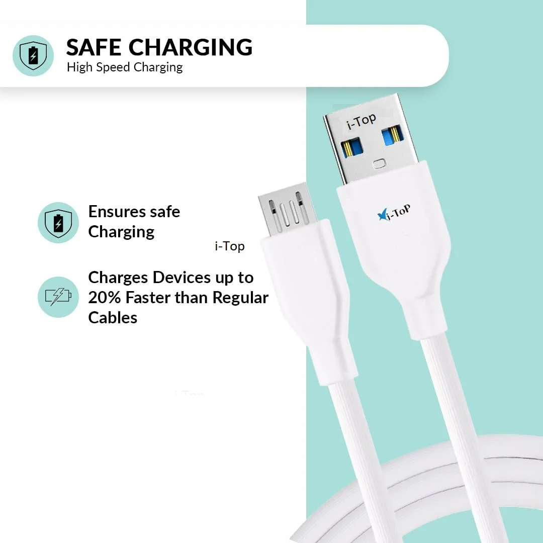Fast Charging Braided Micro USB Cable | 1.2m Gold & Black | QC 3.0 | Data Sync 480Mbps image 4