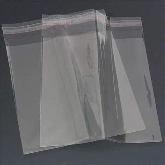 Transparent Plastic Poly Bag 10x14 Inch | Self Adhesive Garment Packing Pouch 25x35 Cm | Saree and T-Shirt or Jeans Packaging | Pack of 100 image 5