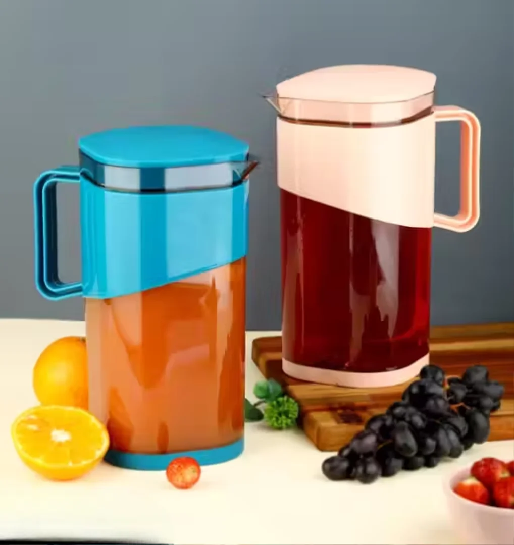 Glass Water Jug for Dining | Peach Decorative Water Jug | Colorful Dining Table Jug Plastic | Stylish Jug for Home & Kitchen image 2